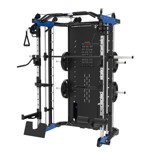 MÁQUINA DE GIMNASIO FRENCH FITNESS FSR60 SMITH, CON CABLE Y SOPORTE PARA SENTADILLAS NEW