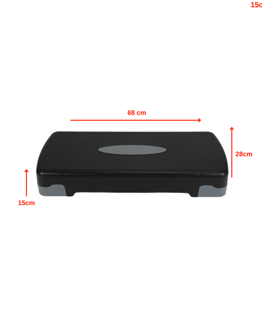 BANCO STEP DE AEROBICS - PVC - 68 x 28 x 10/15 cm