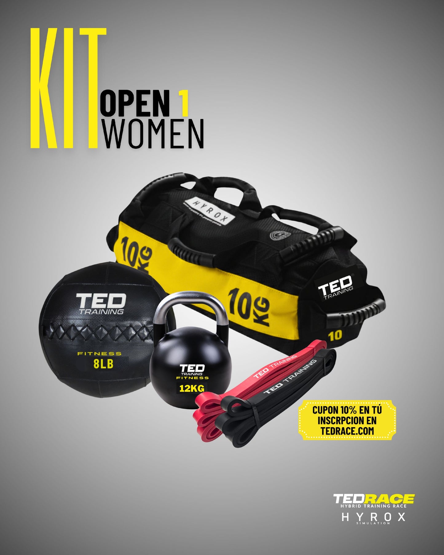 KIT OPEN NIVEL 1 WOMEN - TEDRACE HYROX