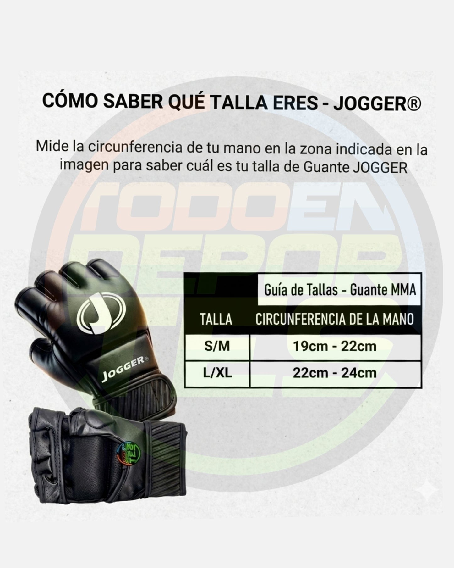 GUANTE DE MMA JOGGER DE ENTRENAMIENTO.