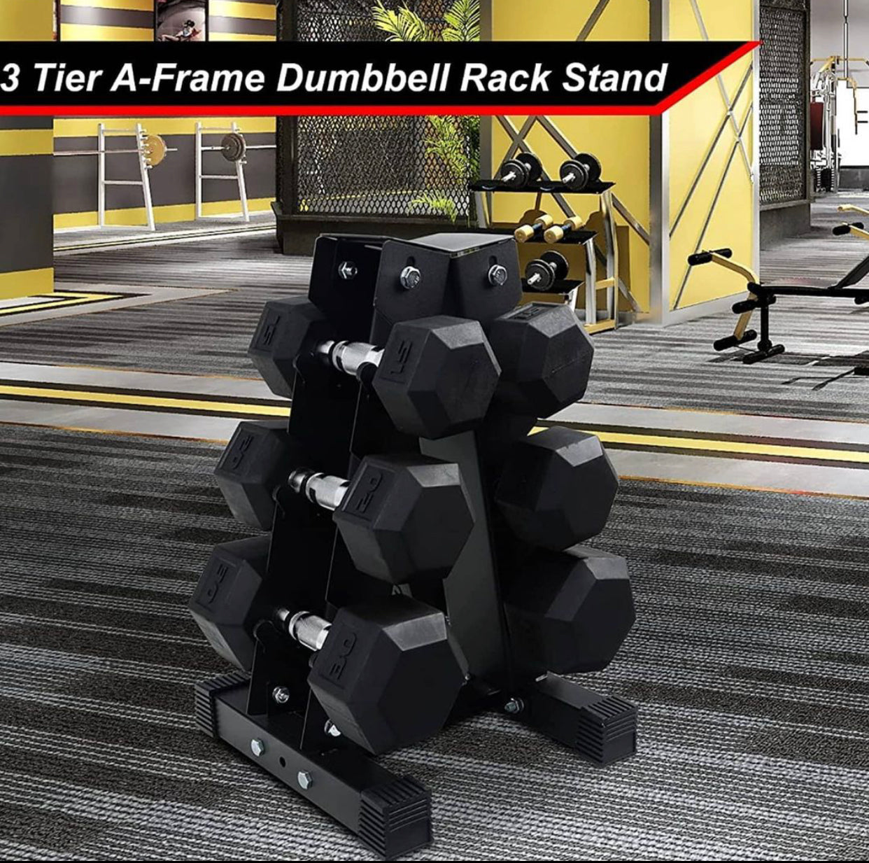 RACK DUMBELL 3 NIVELES
