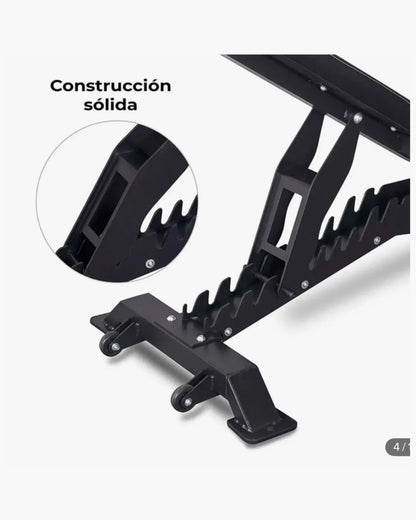 BANCO AJUSTABLE DE PESAS MULTIFUNCIONAL