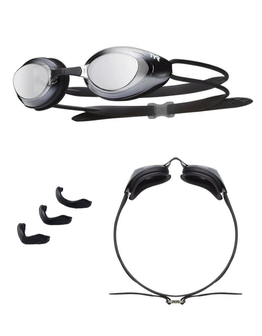 LENTE NATACIÓN DE CARRERAS CON ESPEJO BLACKHAWK RACING JUVENIL ADULTO UNISEX