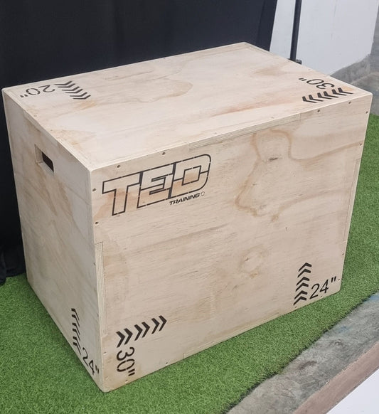 CAJA DE SALTOS PLYOMETRICA 20" X 24" X 30"