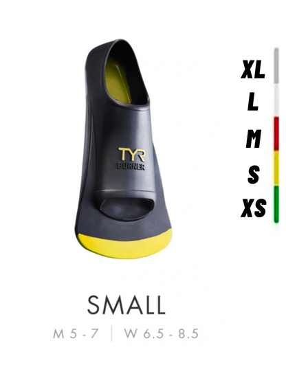 CHAPALETAS CORTAS TYR BURNER FINS UNISEX.