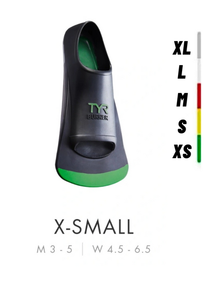 CHAPALETAS CORTAS TYR BURNER FINS UNISEX.