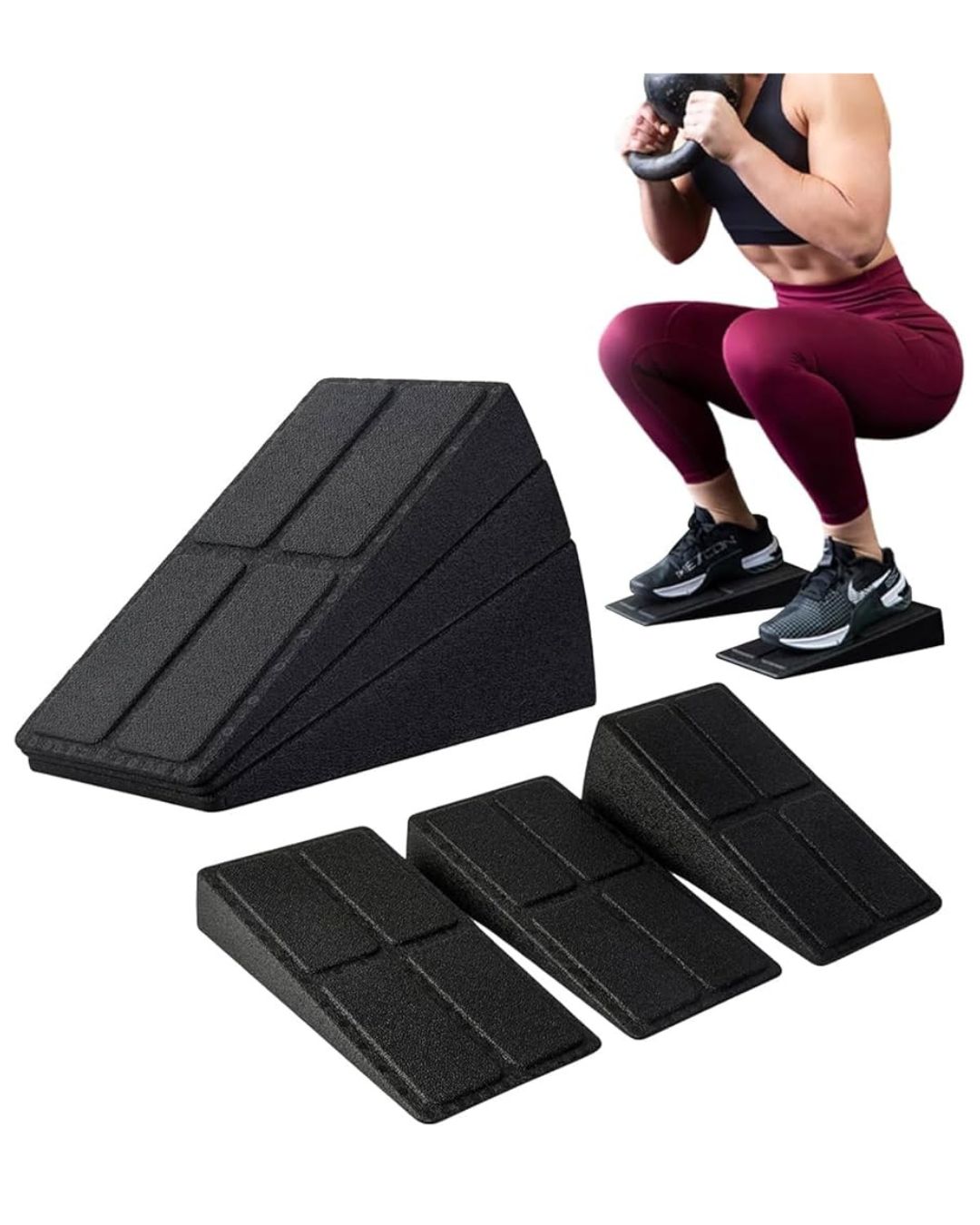 BLOQUES INCLINADOS PARA SQUATS 3 Niveles