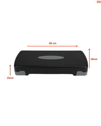 BANCO STEP DE AEROBICS - PVC - 68 x 28 x 10/15 cm