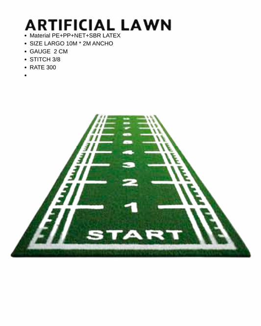 ARTIFICIAL GRASS MAT  MATERIAL:PESTRAIGHT+CURVE GRASSHEIGHT OF GRASS:25MMDENSITY:18900 CLUSTERSTANDARD
