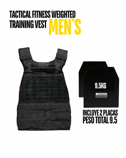 CHALECO DE ENTRENAMIENTO TACTICAL FITNESS WEIGHTED VEST PLACA DE PESO INCLUIDA