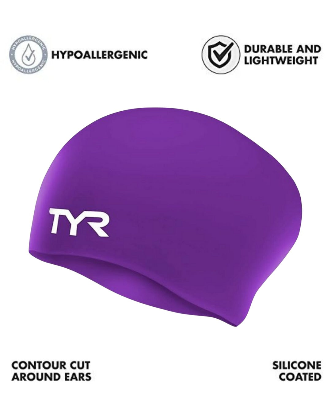GORRO NATACIÓN SILICONA ANTIARRUGAS CABELLO LARGO TYR