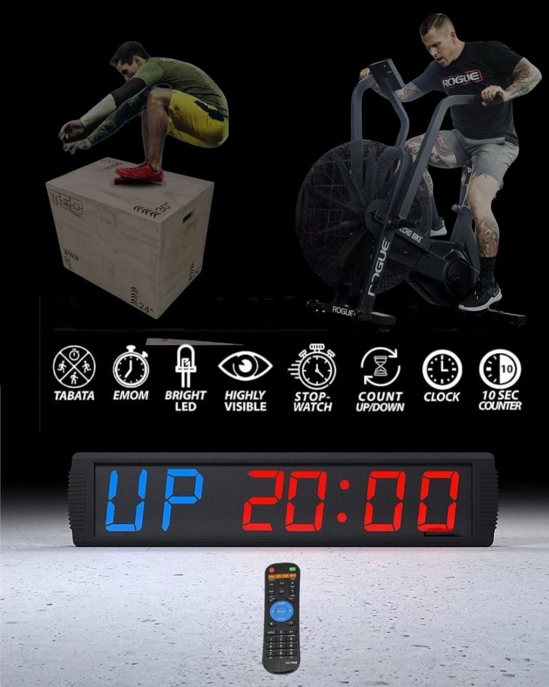 CRONOMETRO TEMPORIZADOR DE INTERVALOS LED RELOJ.