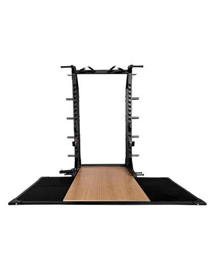 HALF RACK CON PLATAFORMA PARA LEVANTAMIENTO OLIMPICO