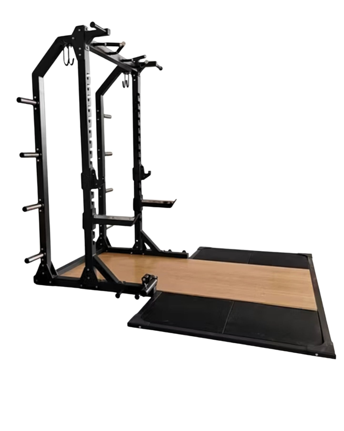 HALF RACK CON PLATAFORMA PARA LEVANTAMIENTO OLIMPICO