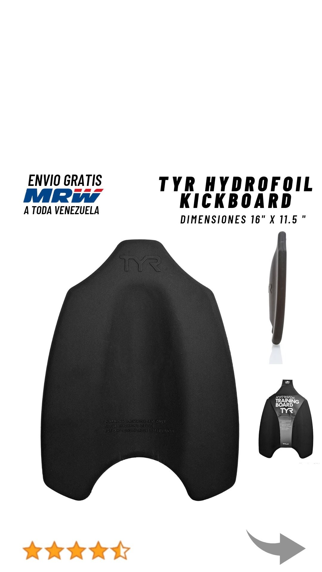 TABLA TYR Hydrofoil Kickboard & Pullboy Tallata. Única