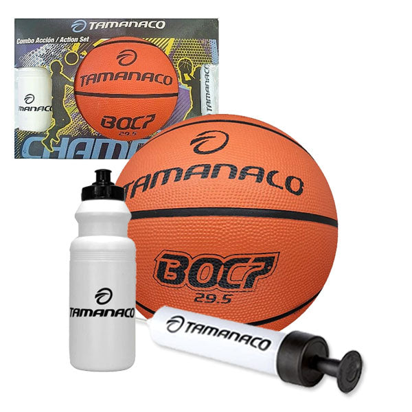 Tamanaco Combo Acción (Balón Básquet 7-Inflador-Termo)