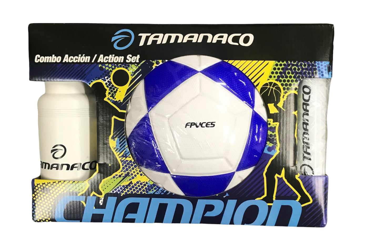 Tamanaco Combo Acción (Balón Fútbol 5-Inflador-Termo)