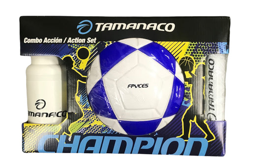 Tamanaco Combo Acción (Balón Fútbol 5-Inflador-Termo)