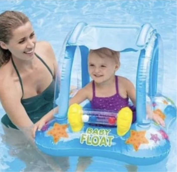 SALVAVIDAS INFLABLE, FLOTADOR CON TECHO (de 1 a 3 años)