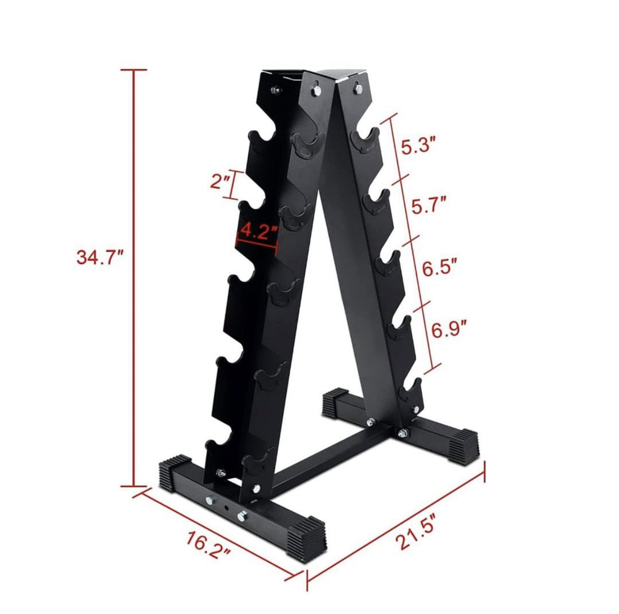 RACK DUMBELL 5 NIVELES