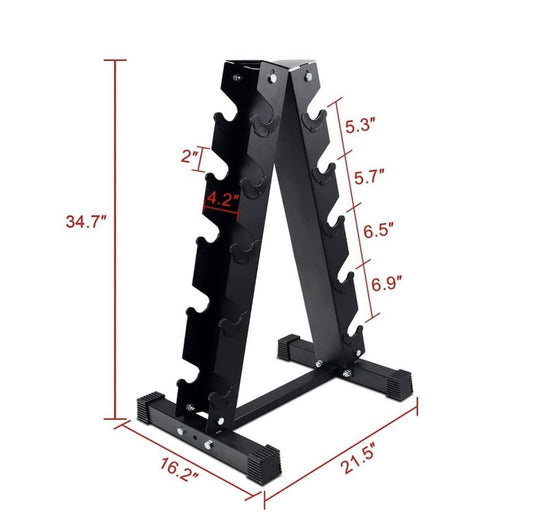 RACK DUMBELL 5 NIVELES
