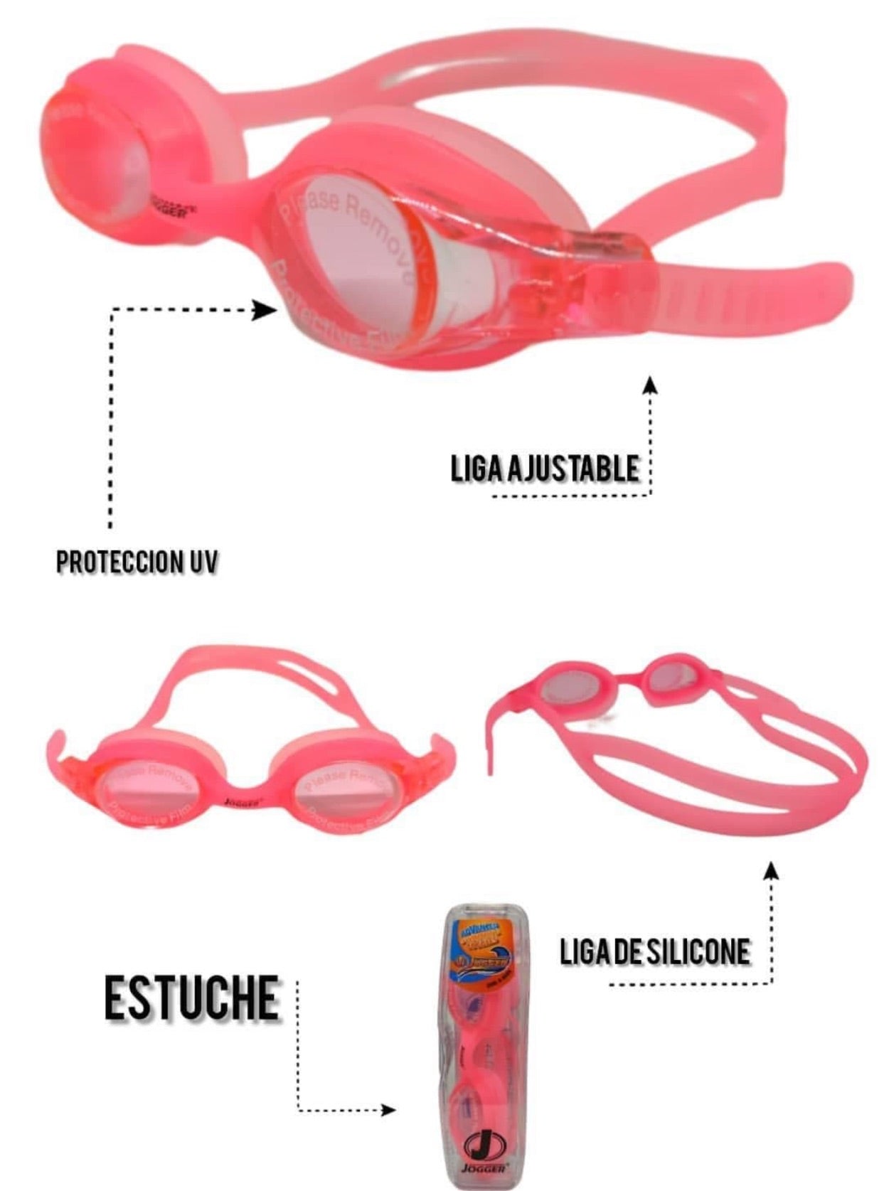 YAKAON Gafas de natación polarizadas para niñas y niños, con protección UV  antivaho, gafas de natación para niños con bolsa protectora (edad 6-14)
