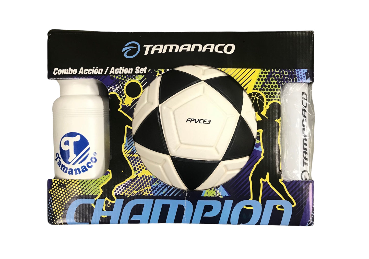 Tamanaco Combo Acción (Balón Futbolito 3-Inflador-Termo)